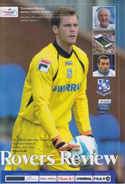 Tranmere Rovers v Leyton Orient Match Programme 2012-08-18